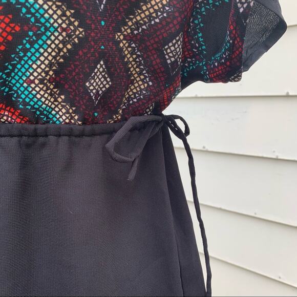 O’Neill wrap front boho slinky southwestern dress - Picture 2 of 4
